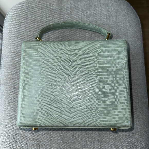 Brandon Blackwood Kendrick Trunk Green Lizard with Brass Hardware - Picture 9 of 9